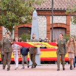 'Homenaje a la bandera' organizado por el Ayuntamiento de Pedrajas de San Esteban (Valladolid) y la Cuarta Subinspección General del Ejército y Comandancia Militar de Valladolid 