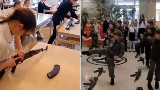 Un grupo de menores fueron algunos de los primeros en recibir  entrenamiento militar en las escuelas rusas de Crimea