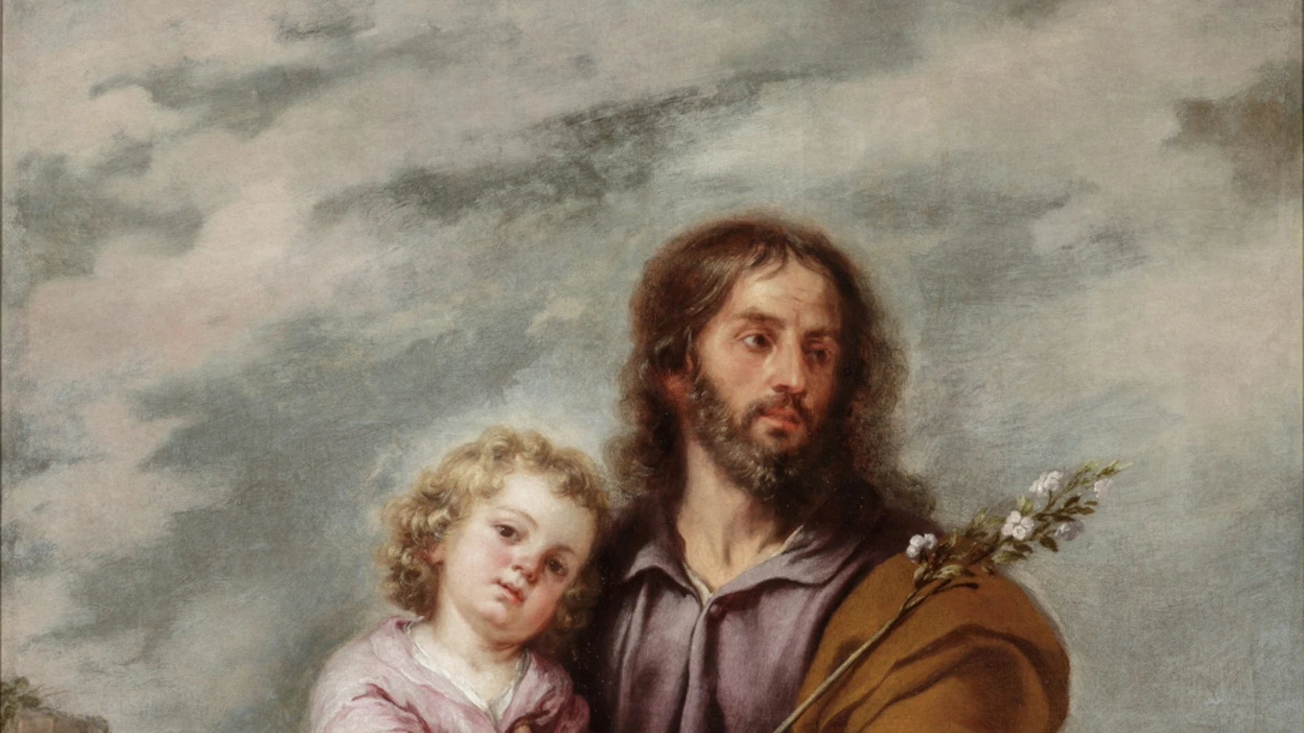 San José con el Niño, de Murillo, expuesto en el Museo de Bellas Artes de Sevilla