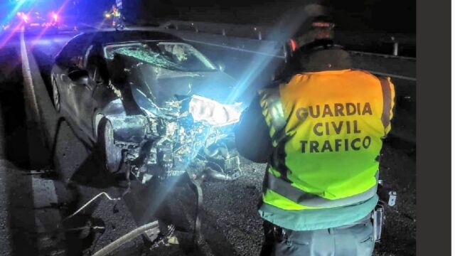 uno de los vehículos accidentados cuyo conductor dio positivo en las pruebas de alcoholemia