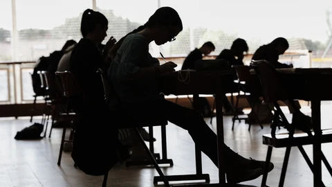 Alumnos de bachillerato en una imagen de archivo