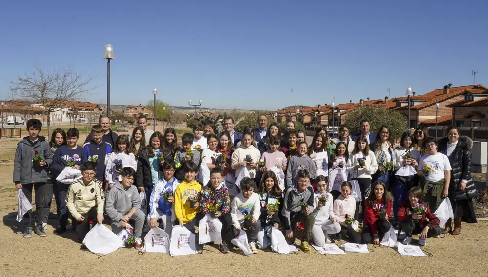 La Diputación de Valladolid celebra el Día del Árbol en Renedo de Esgueva