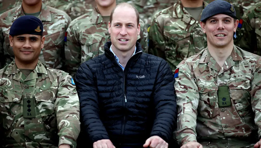 British Prince William visits soldiers in Rzeszow