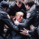 Crea un hilo viral con imágenes por IA de Donald Trump siendo arrestado y es expulsado de Midjourney.