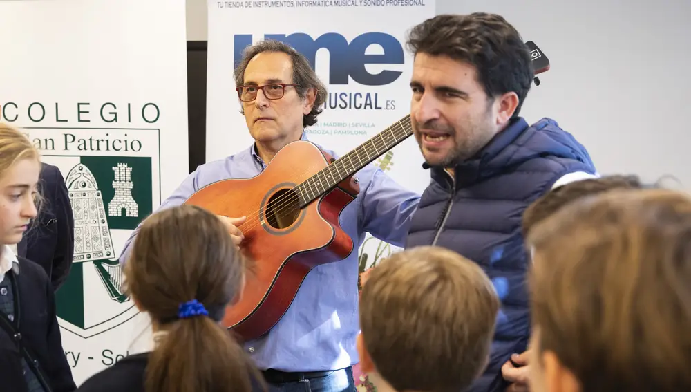 Los profesores de música del San Patricio, Carlos Bueno y Javier García (