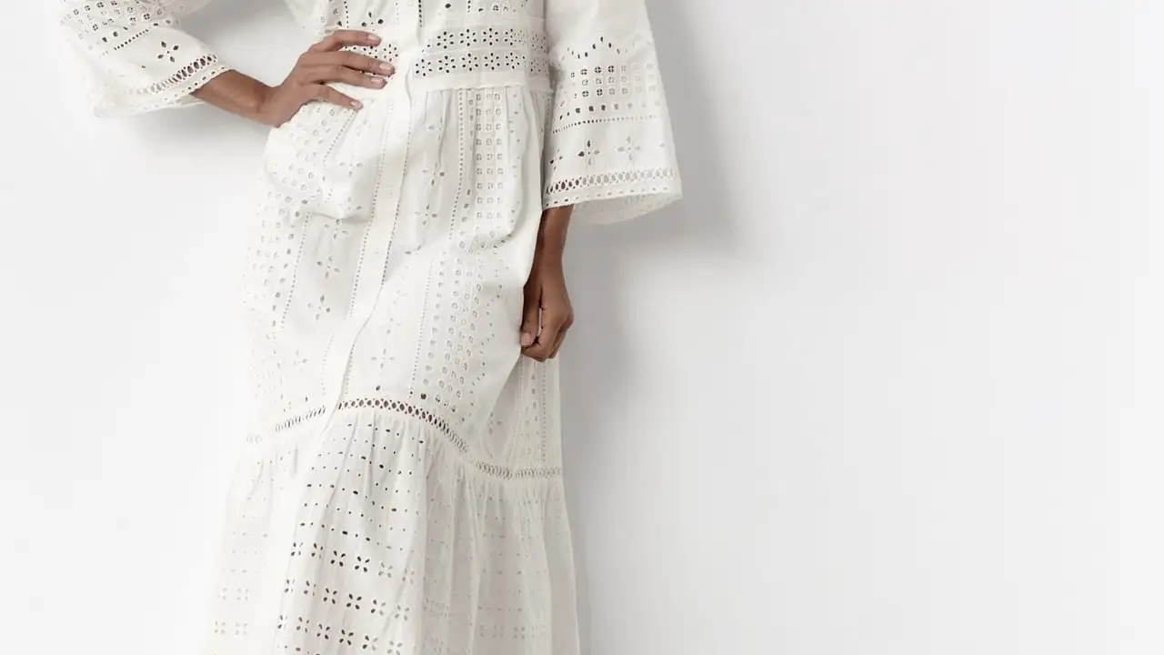 Vestido bordado blanco