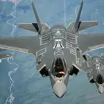 Tres cazas F-35 de Lockheed Martin