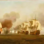 «La batalla de La Habana, 1 de octubre de 1748», óleo sobre lienzo de Samuel Scott (1702-1772)