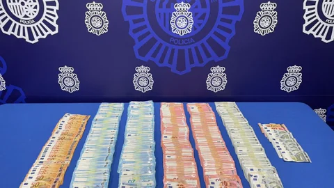 Dinero recuperado por la Policía Nacinal