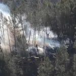 Imagen del incendio en Villanueva de Viver (Castellón)
