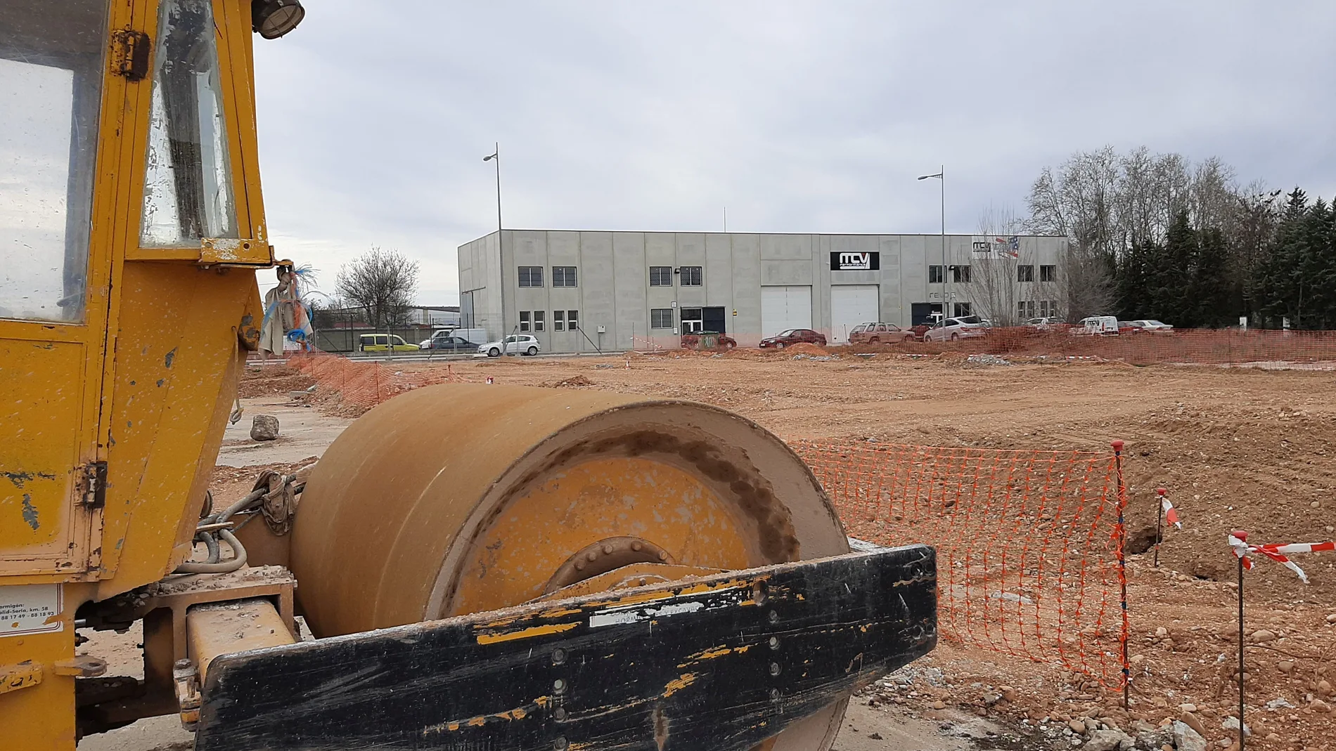 Obras de la nueva nave vivero en Peñafiel