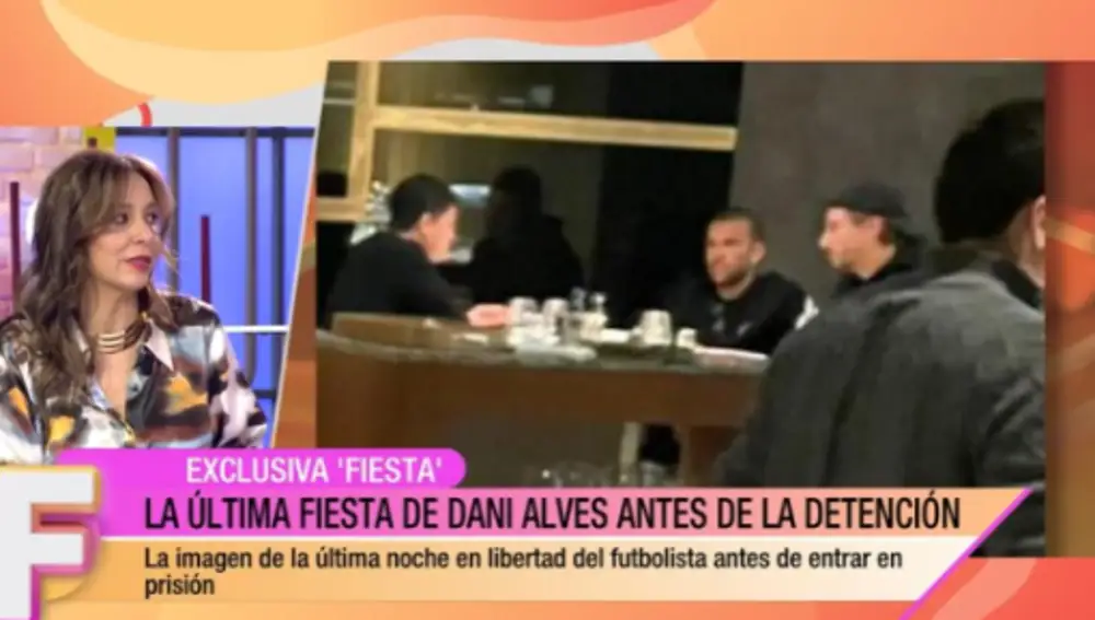 Cena de Alves la noche anterior a su detención