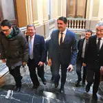Suárez-Quiñones a su llegada a la firma del acuerdo