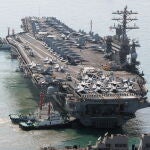 USS Nimitz aircraft carrier arrives in South Korea