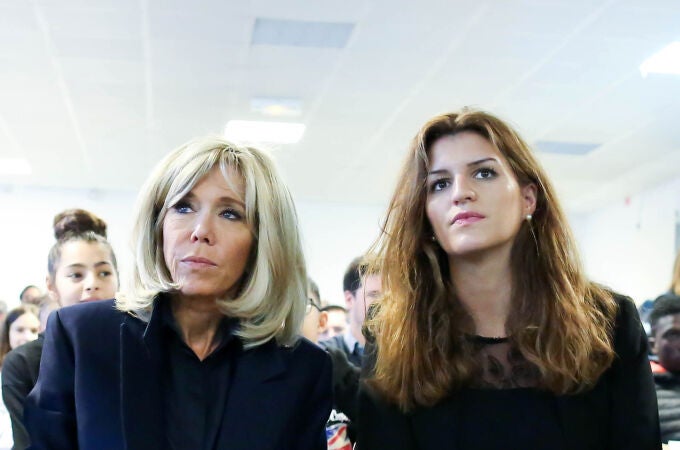 Brigitte Macron y Marlene Schiappa