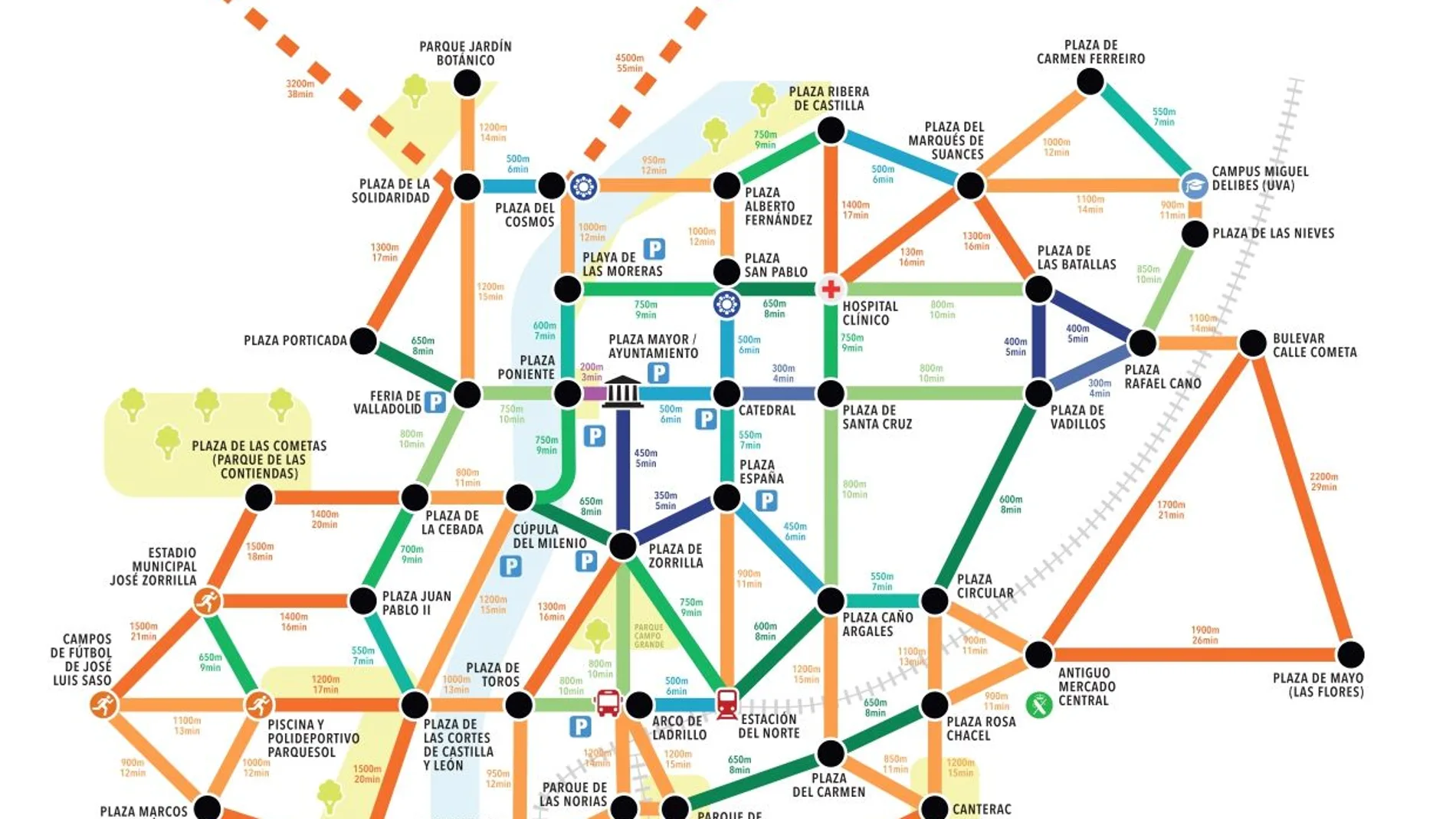El mapa sinóptico Metrominuto