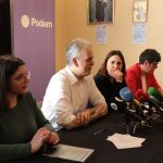 Estefanía Blanes (EU), Héctor lllueca (Podem), Rosa Pérez Garijo (EU) y Pilar Lima (Podem)