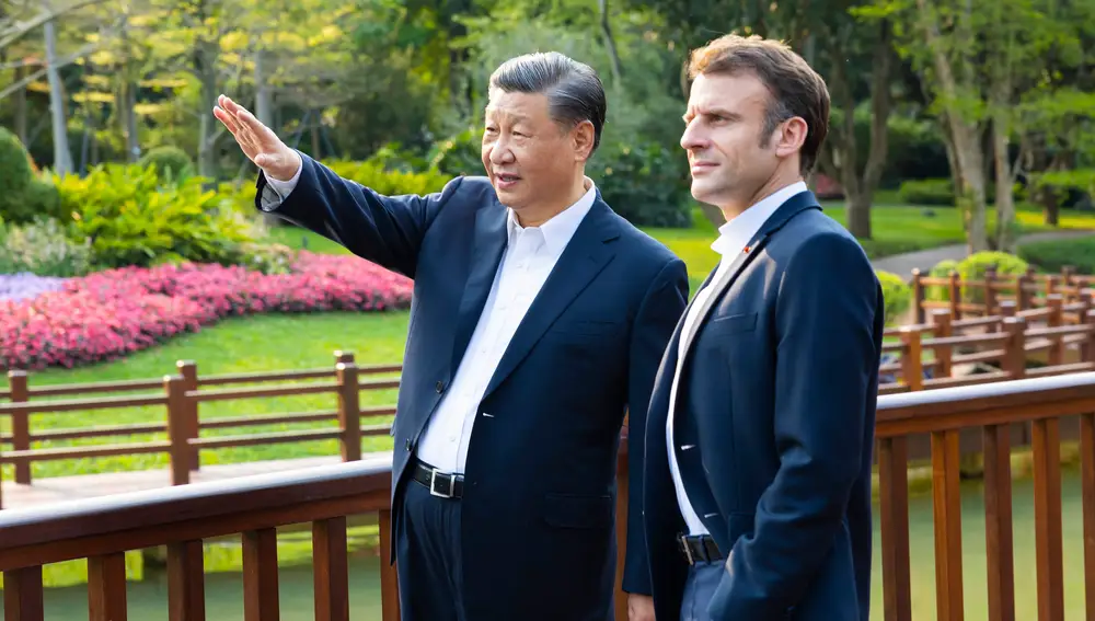 Macron con Xi Jinping en Pekín