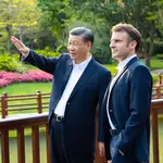 Macron con Xi Jinping en Pekín