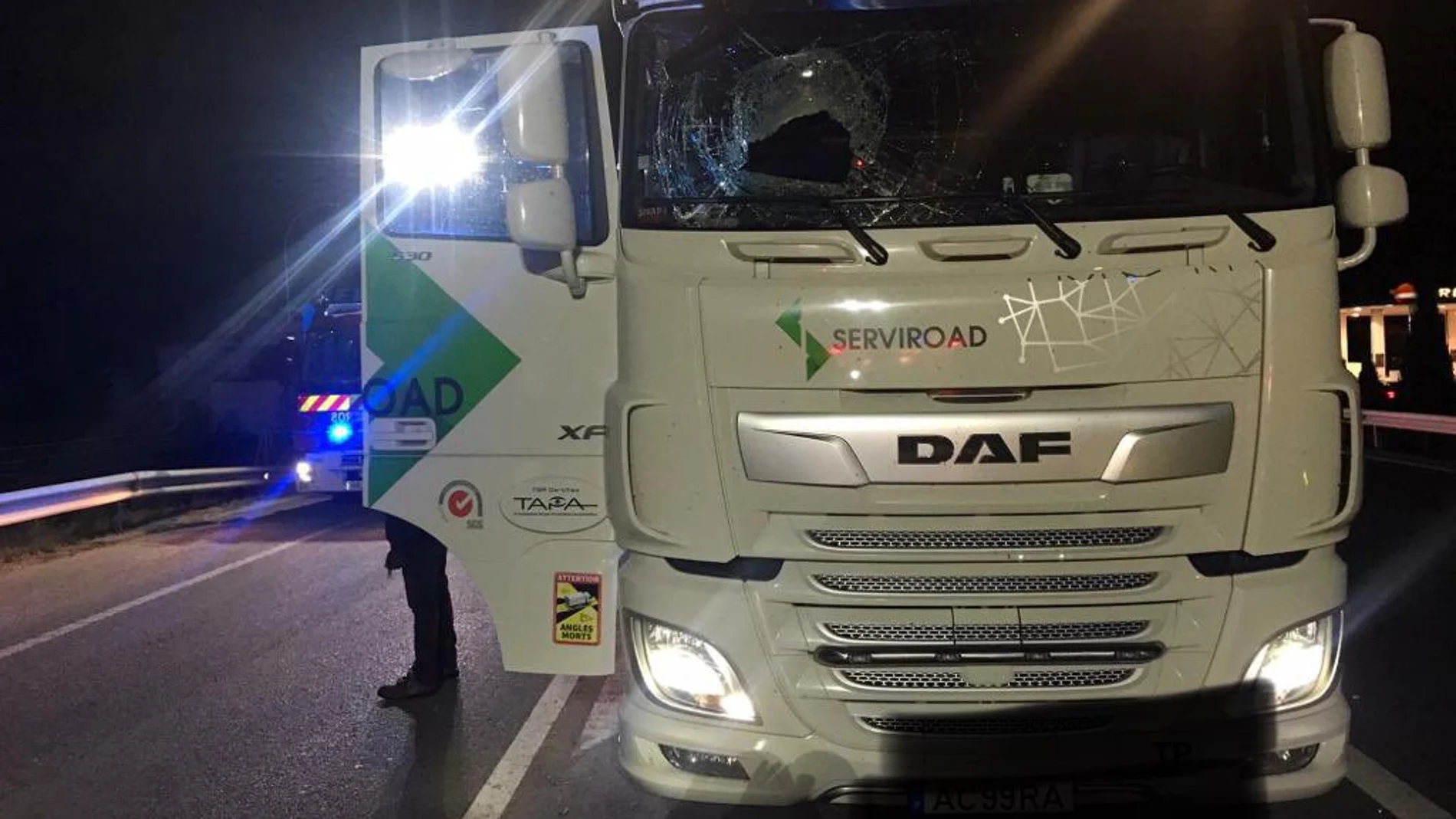 Estado en el que quedó el camión accidentado