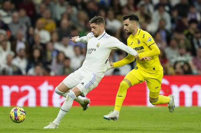 Valverde y Baena, durante el Villarreal-Real Madrid