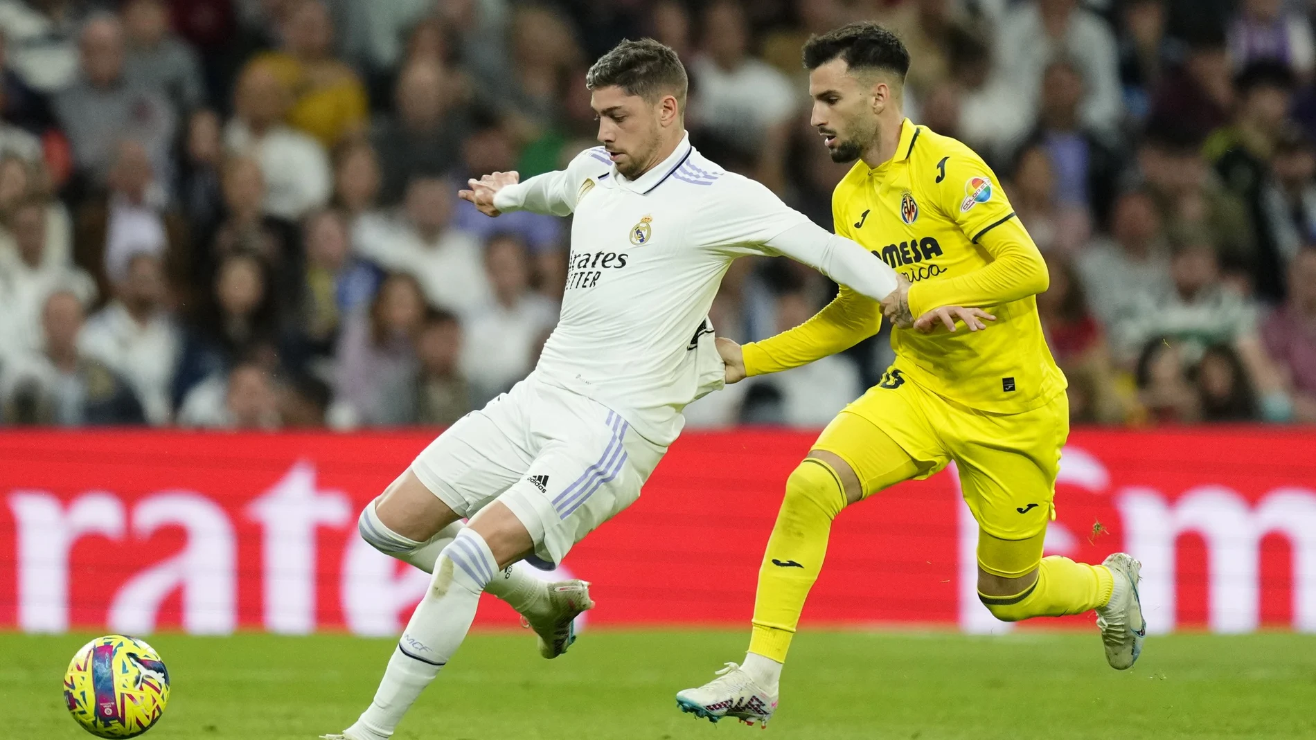 Valverde y Baena, durante el Villarreal-Real Madrid