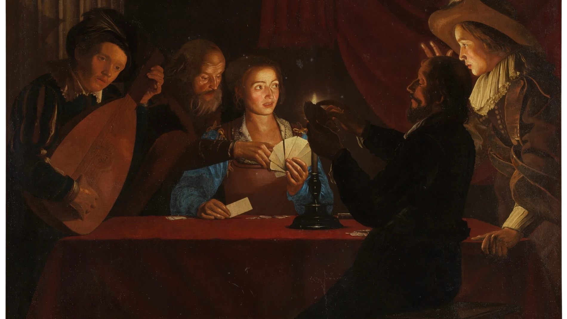 Pintura del siglo XVII, "Jugadores de naipes"