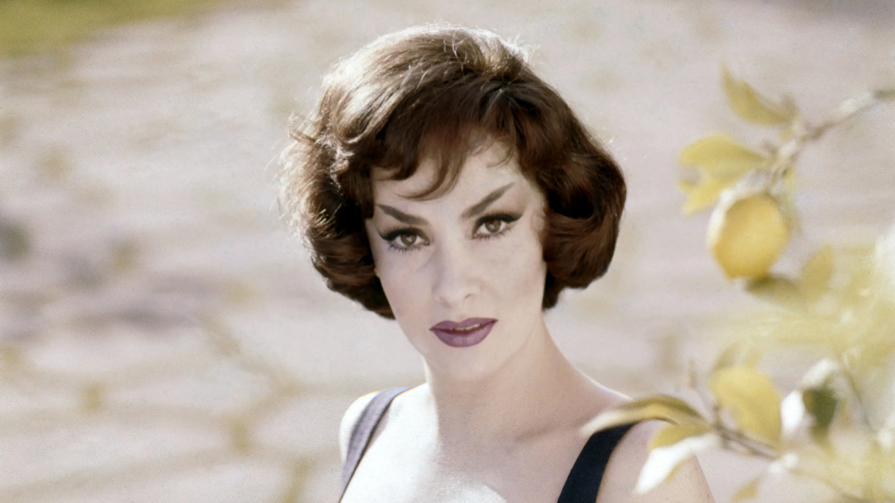FILE - A photo taken in the 50s of Italian actress Gina Lollobrigida. Lollobrigida, who embodied the Italian stereotype of Mediterranean beauty and was dubbed “the most beautiful woman in the world” after the title of one her movies, has died in Rome at age 95. Italian news agency Lapresse reported Lollobrigidaís death on Monday, Jan. 16, 2023 quoting Tuscany Gov. 
