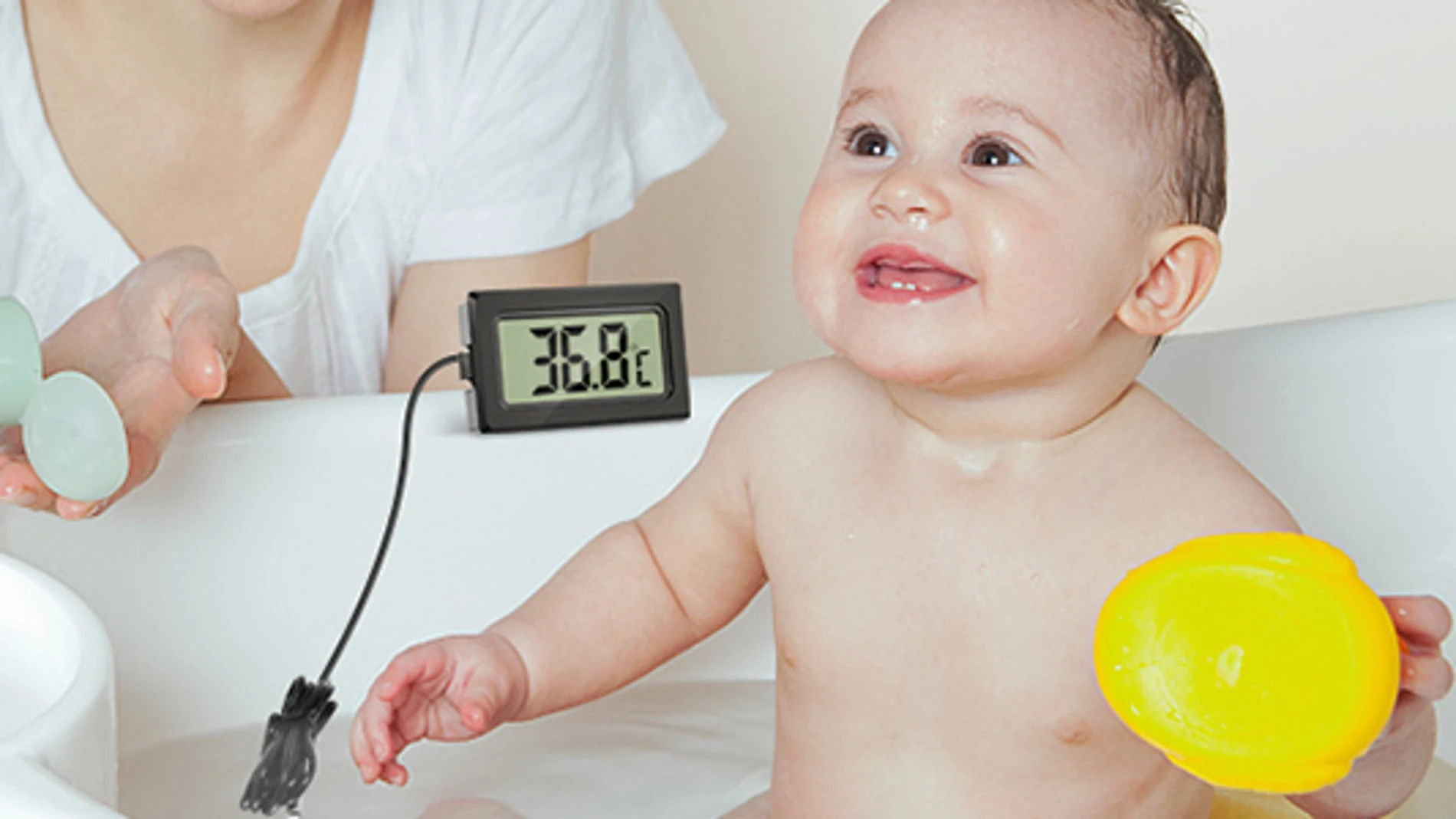 Este es el termómetro multiusos de moda: para la nevera, la pecera o el baño del bebé