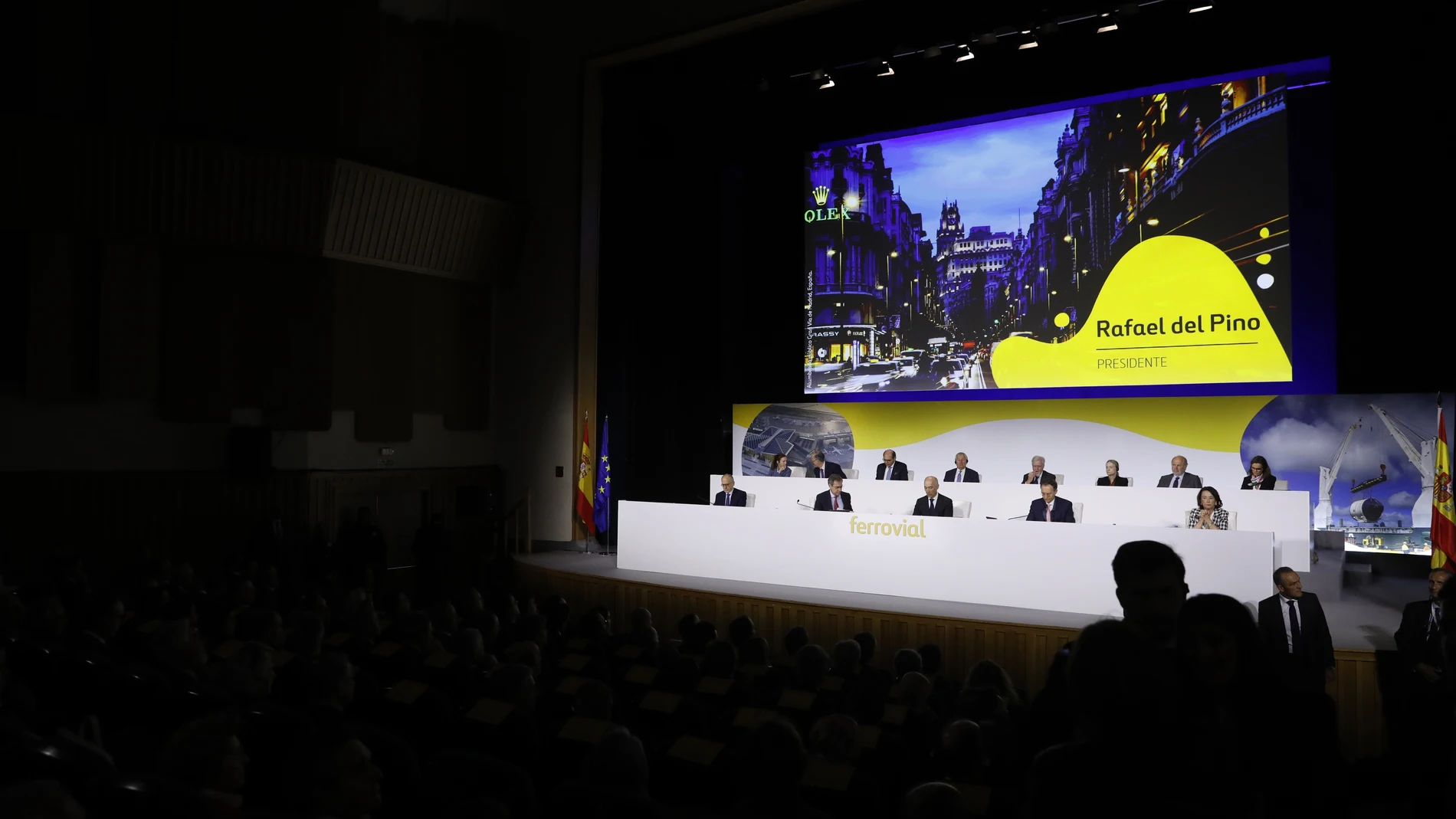 Junta accionistas de Ferrovial 2023 con la votacion del traslado de la empresa fuera de España. © Jesús G. Feria.