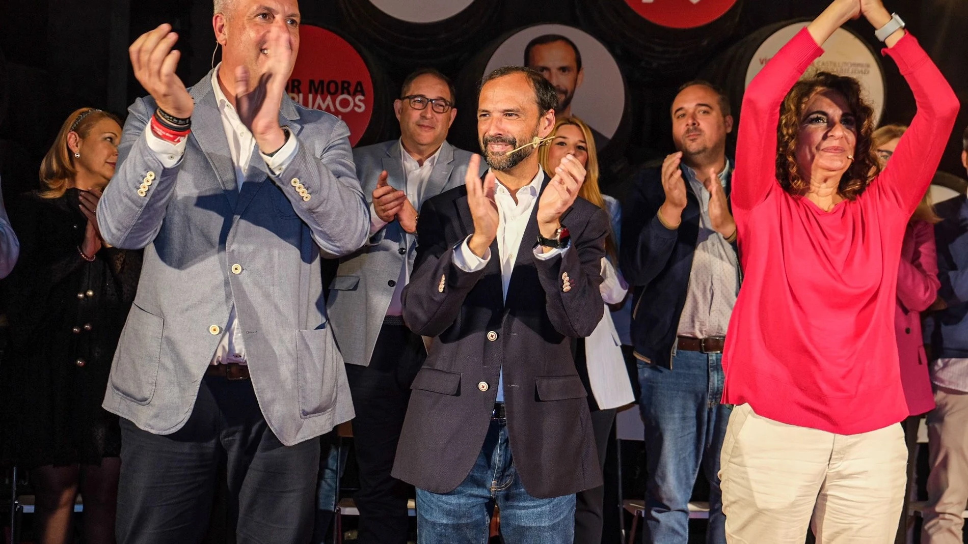 Juan Carlos Ruiz Boix, Víctor Mora y María Jesús Montero