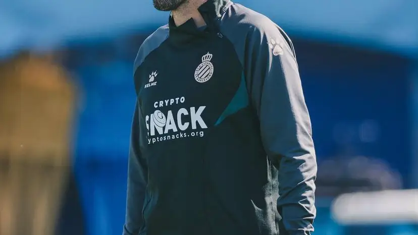 Luis García, nuevo entrenador del RCD Espanyol en el entrenamiento