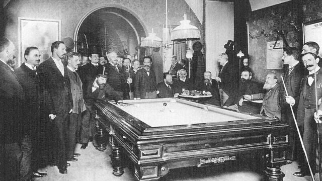 Jugadores de snooker en 1897