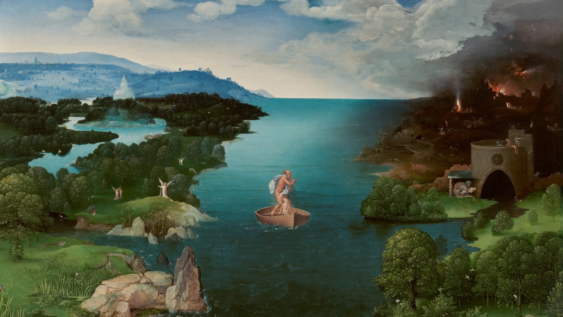 «El paso de la laguna Estigia», de Joachim Patinir