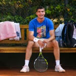 Entrenamiento de Carlos Alcaraz en el Trofeo Godó