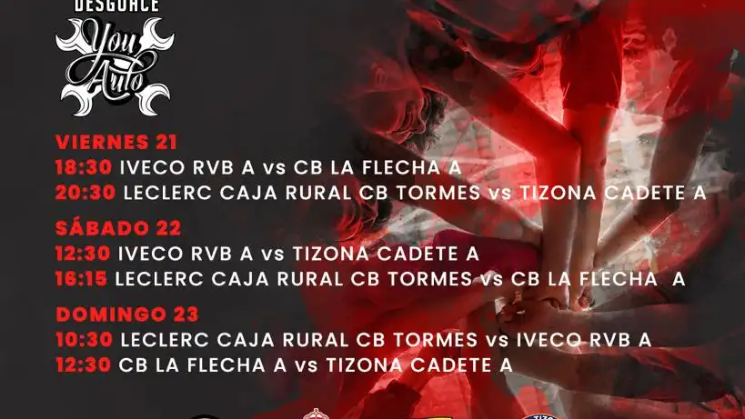 Cartel anunciador de los horarios de la "Final Four"