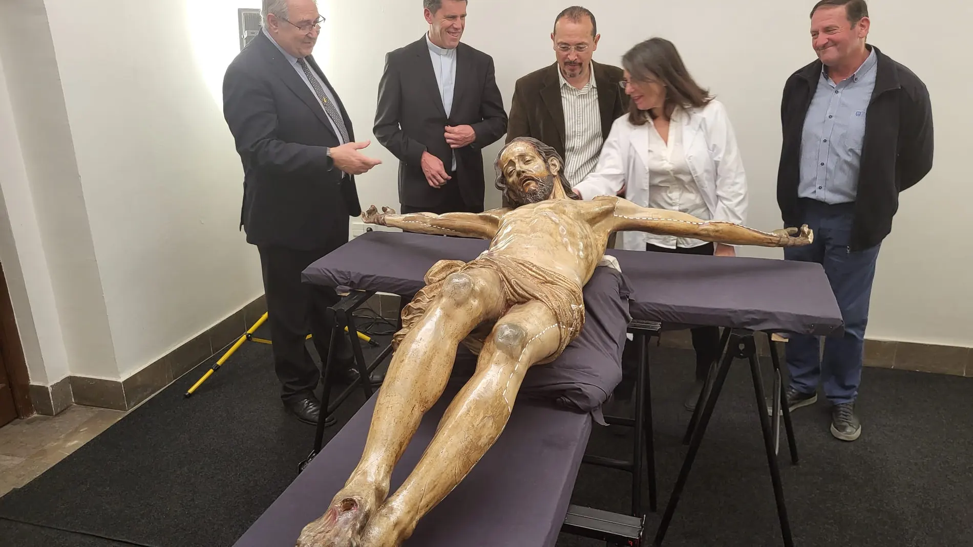 El crucificado fue realizado en 1582 por Pablo de Rojas