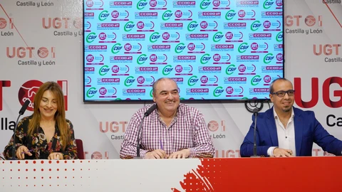 Rueda de prensa conjunta de los tres sindicatos