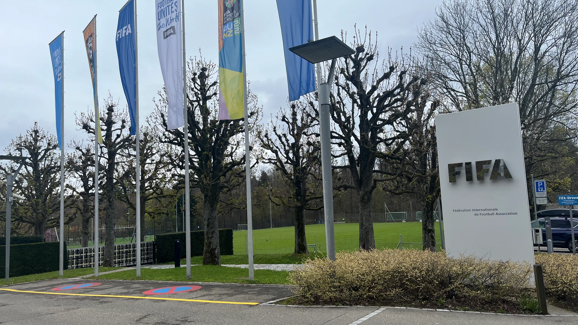 La entrada a las oficinas principales de la FIFA