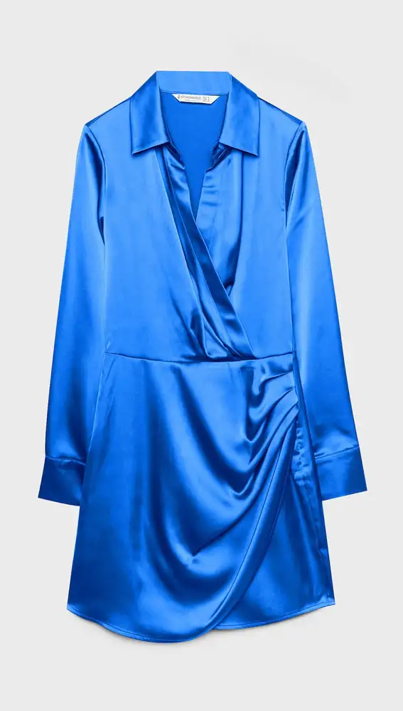 vestido corto saten 67 short satin dress