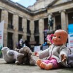Una protesta en Colombia contra la violencia sexual de menores