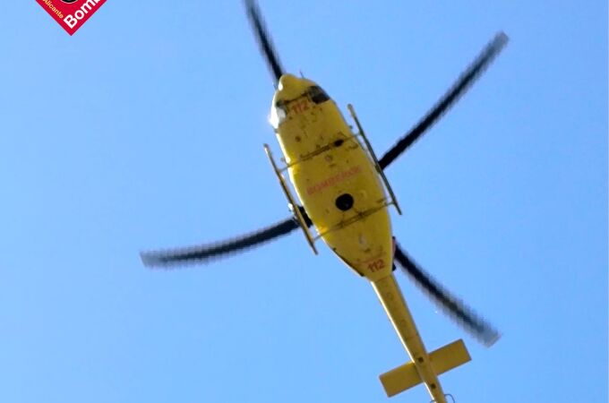 Rescate en helicóptero en Petrer