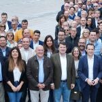 Foto de familia de Mañueco con los candidatos del PP en la provincia de Valladolid