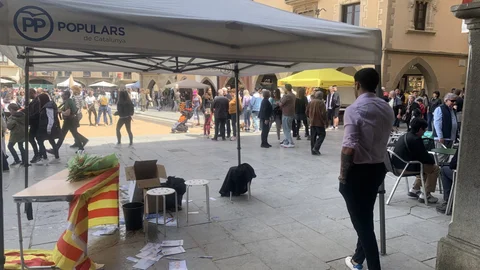 La carpa del Partido Popular en Vic