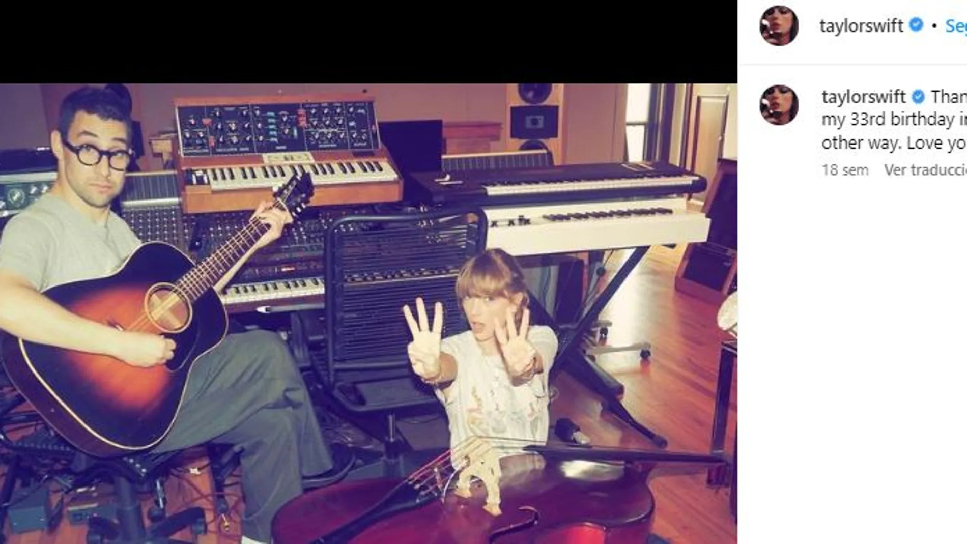¿Taylor Swift y Fernando Alonso? En la foto, la cantante celebra sus 33 años