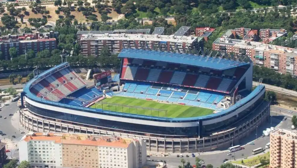 Una fotografía del demolido Estadio Vicente Calderón, campo del Atlético de Madrid entre 1966 y 2017.
