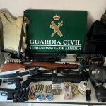 Armas intervenidas por la Guardia Civil