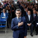 El ministro de Presidencia, Félix Bolaños, ha participado hoy en Guernica en los actos conmemorativos del 86 aniversario del bombardeo de la ciudad vasca