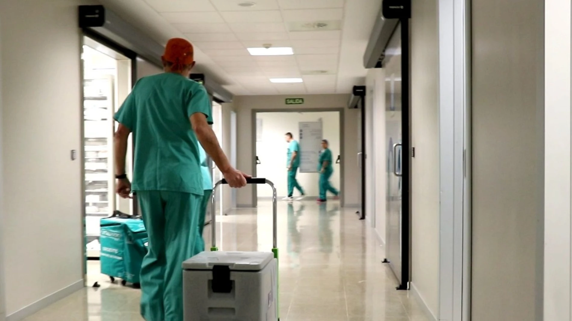 Un profesional sanitario en el Hospital La Fe de Valencia en el año 2020
