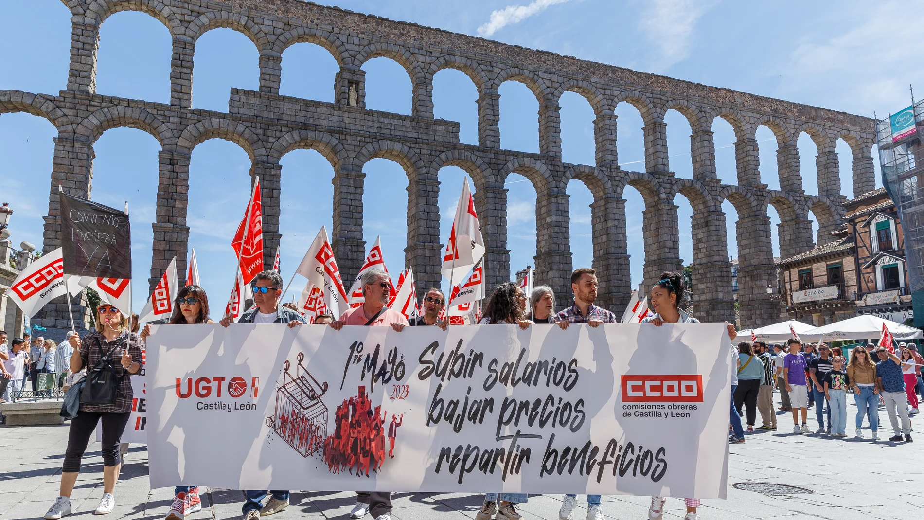 Manifestación por el 1º de Mayor en Segovia
